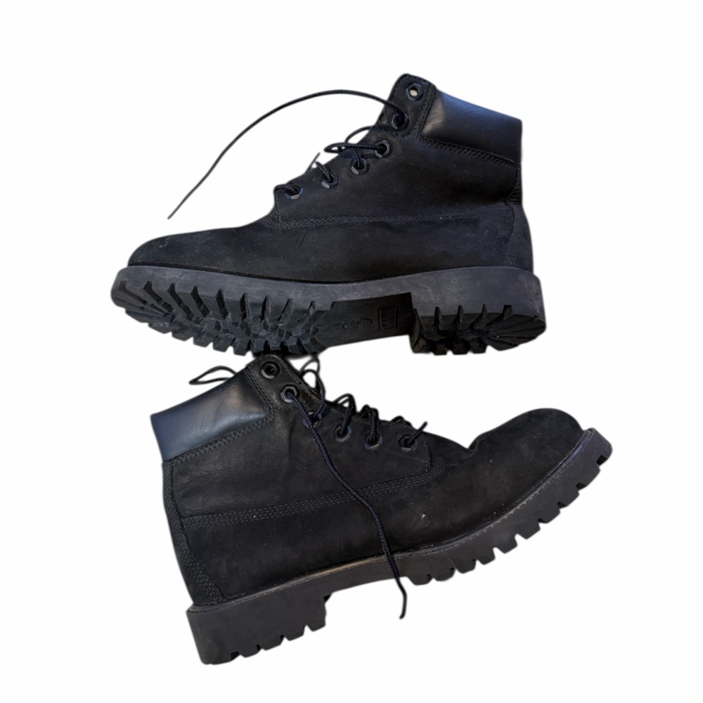 Timberland Black 6” Waterproof Lace Up Boots Woman’s 5 - Picture 3 of 7